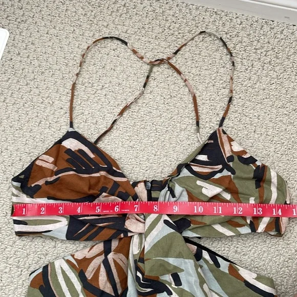 Zara tropical print peekaboo dress NWOT - Picture 6 of 13